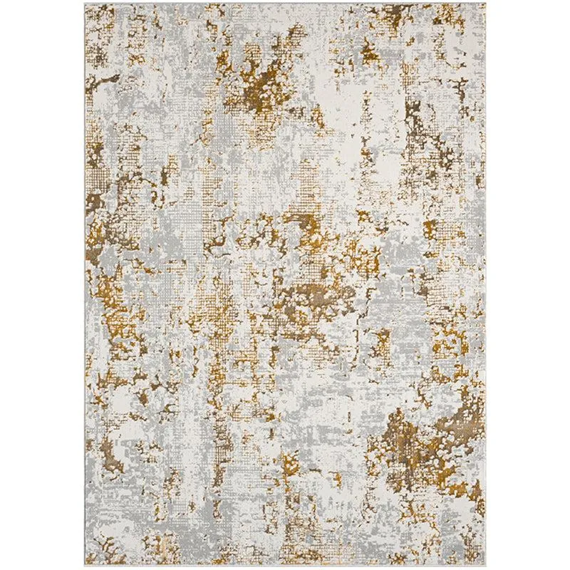Sariya Abstract Carpet - Grey & Yellow media 1