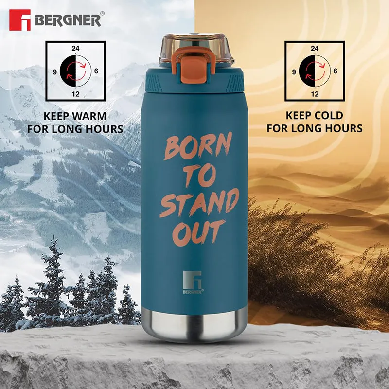Bergner Voss Double Walled Hot & Cold Flask (Blue) - 1100 mL media 3
