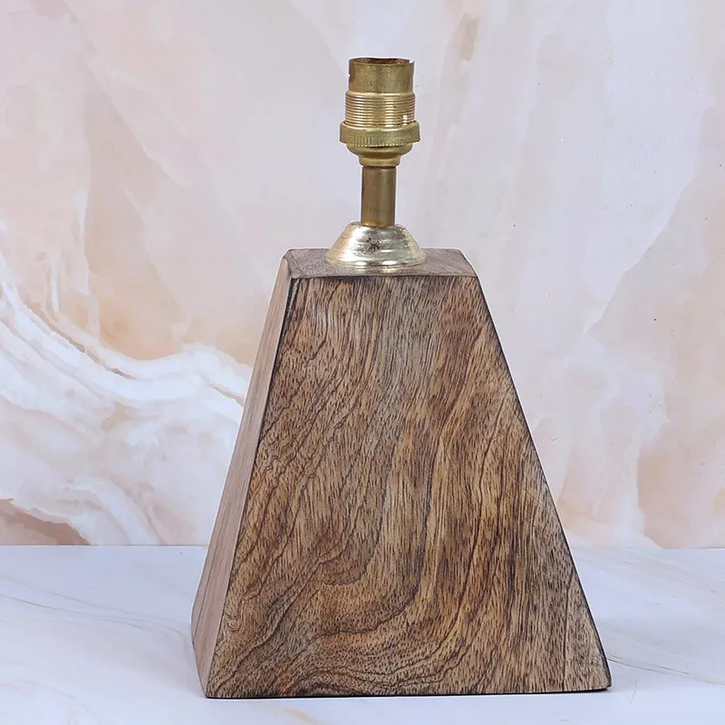 Torou Obelisk Solid Mango Wood Table Lamp - Black,Brown media 7