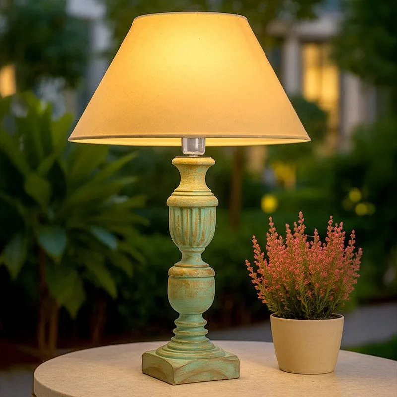 Lueur Fabric Table Lamp - Blue,Brown media 1