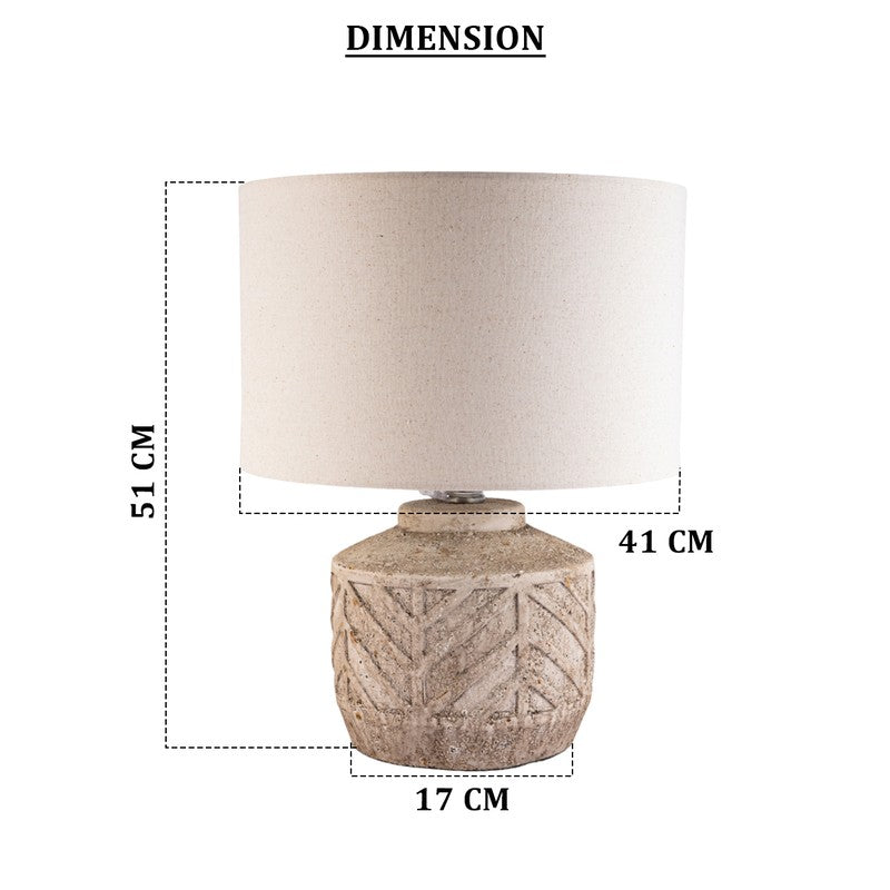 AarviDecor Aurelia Designer Stone Table Lamp - White media 7
