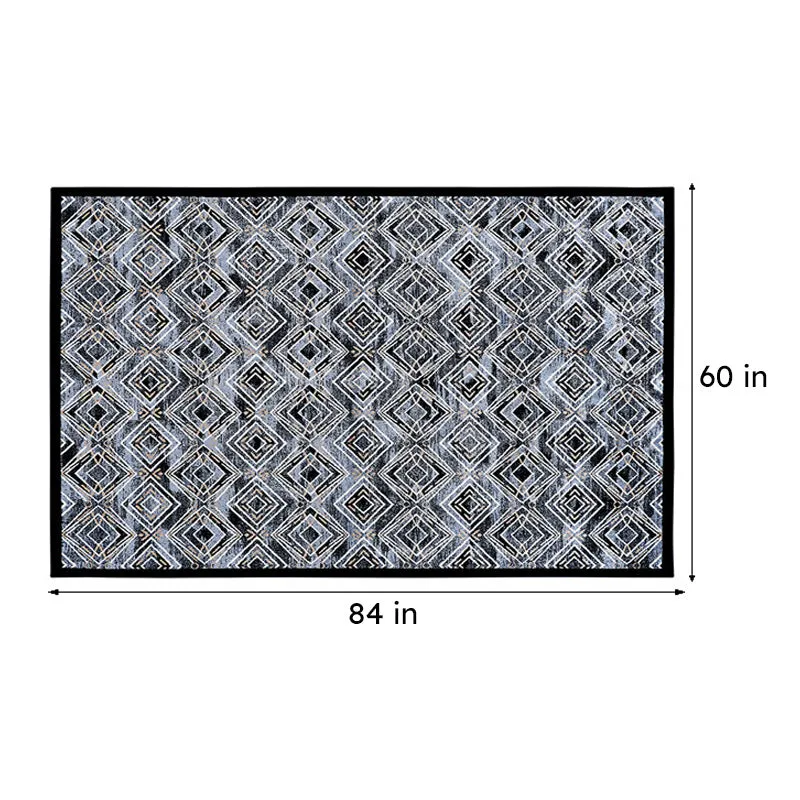Yvonne Non-Anti Skid Carpet - Black & Grey media 4