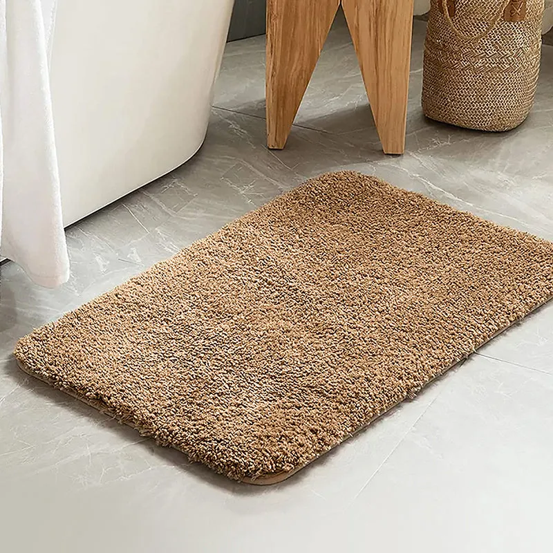Nautica Cashmere Step Solid Anti-Skid Bath Mat - Tan media 1