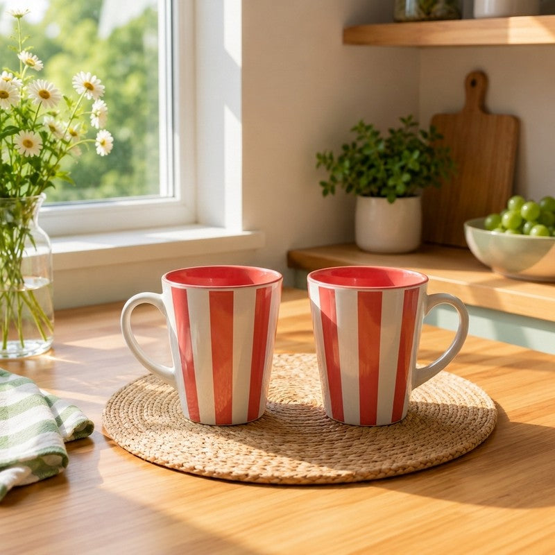 Peach Melamine Coffee Mug (440 mL Each) - Set of Two - 440 mL