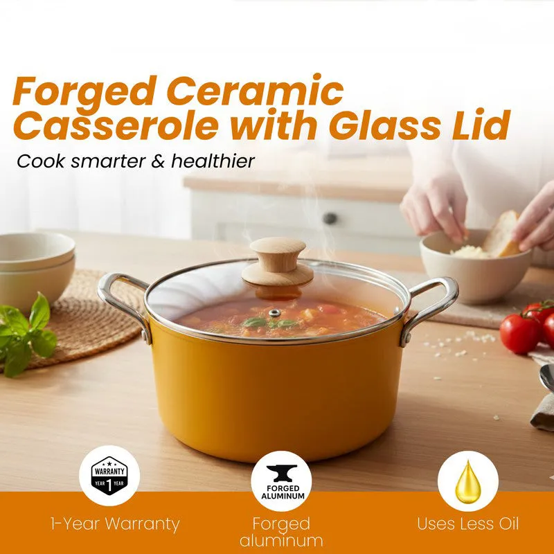 Salford Panvora Ceramic Casserole With Lid- 4400 mL media 4