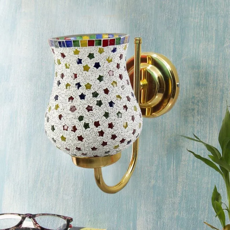 Galora Starry Goblet Mosaic Glass Wall Lamp media 3