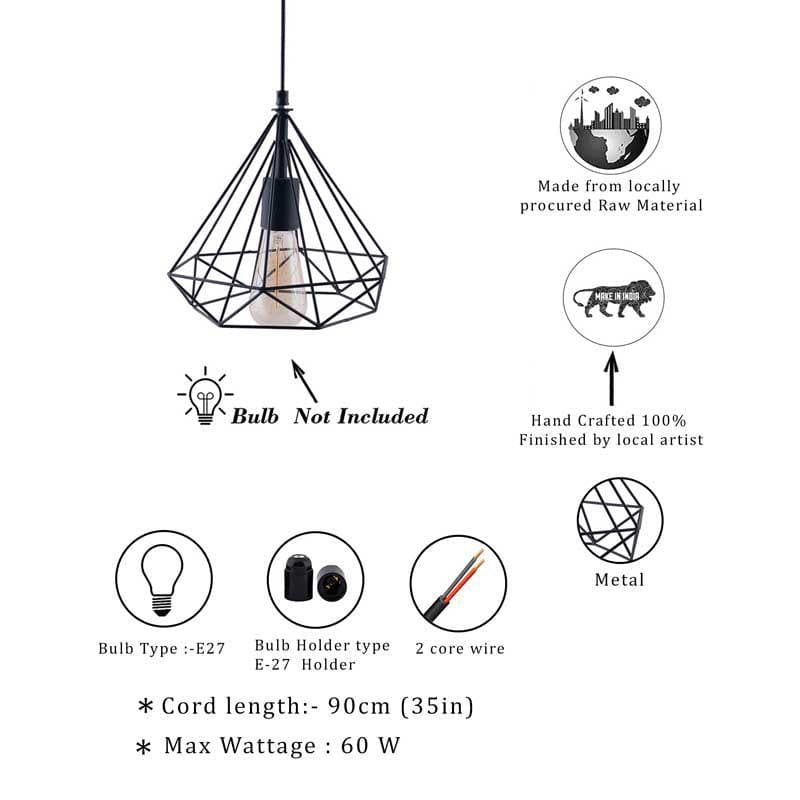 Diamond Mesh Metal Ceiling Lamp media 6