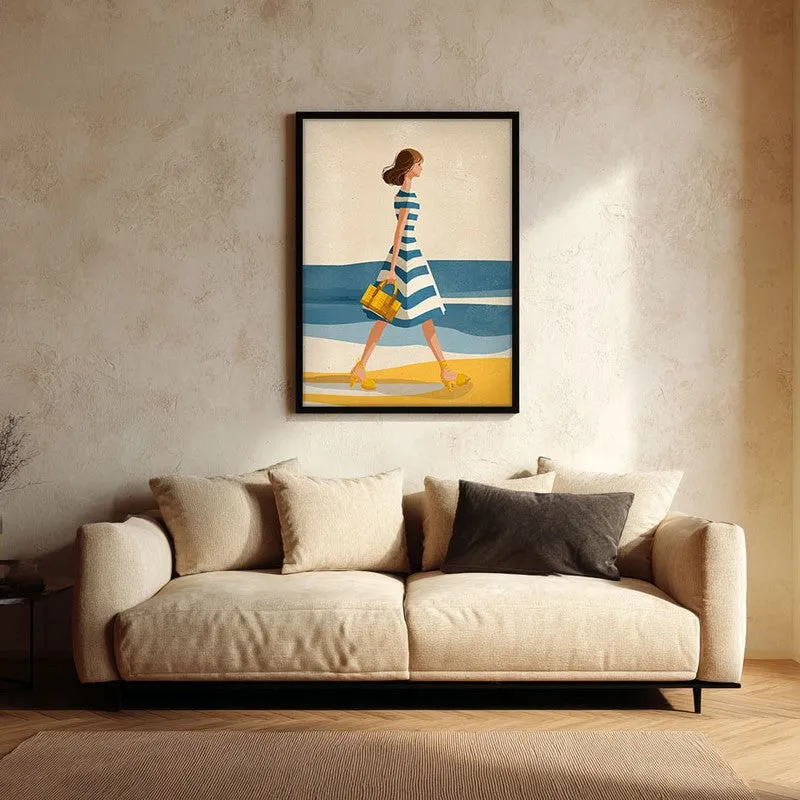 Seabreeze Canvas Wall Painting - Black Frame media 1