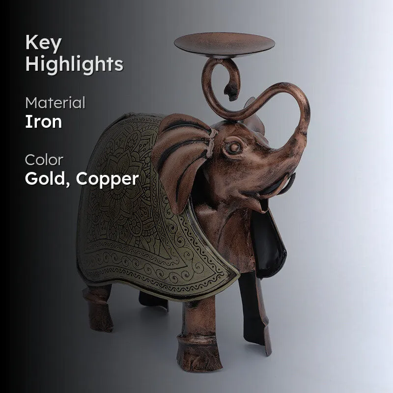 Elephant Salute Tea Light Holder media 2
