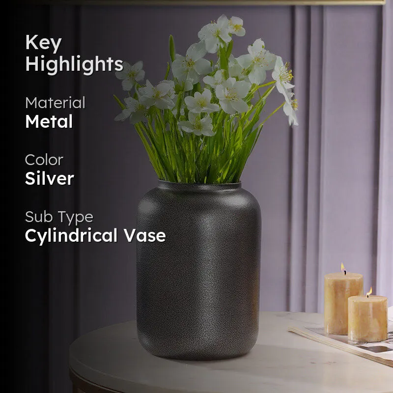 Alexis Metal Vase - Grey media 2