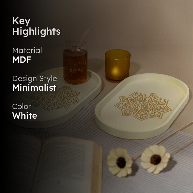 Triva Mandala Serving Tray - Ivory (Single Piece) media 2