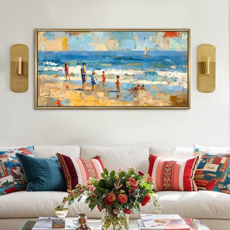Summer Glow Canvas Wall Painting With Frame