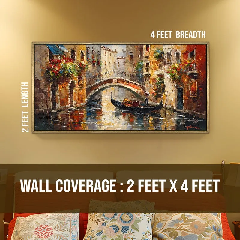 Canalway Canvas Wall Painting With Frame media 8