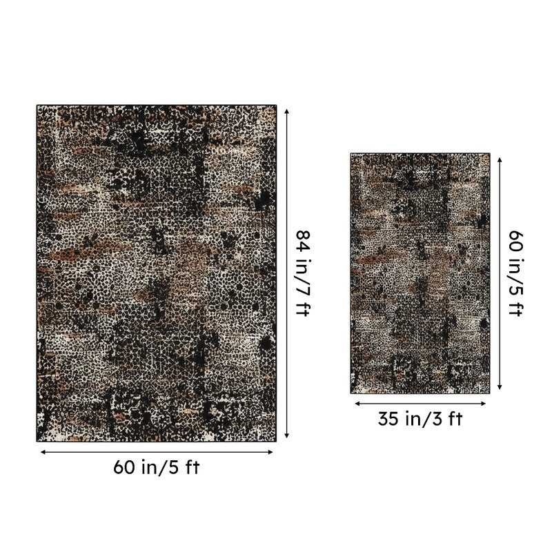 Alda Non-Anti Skid Nylon Dhurries - Black & Brown media 6