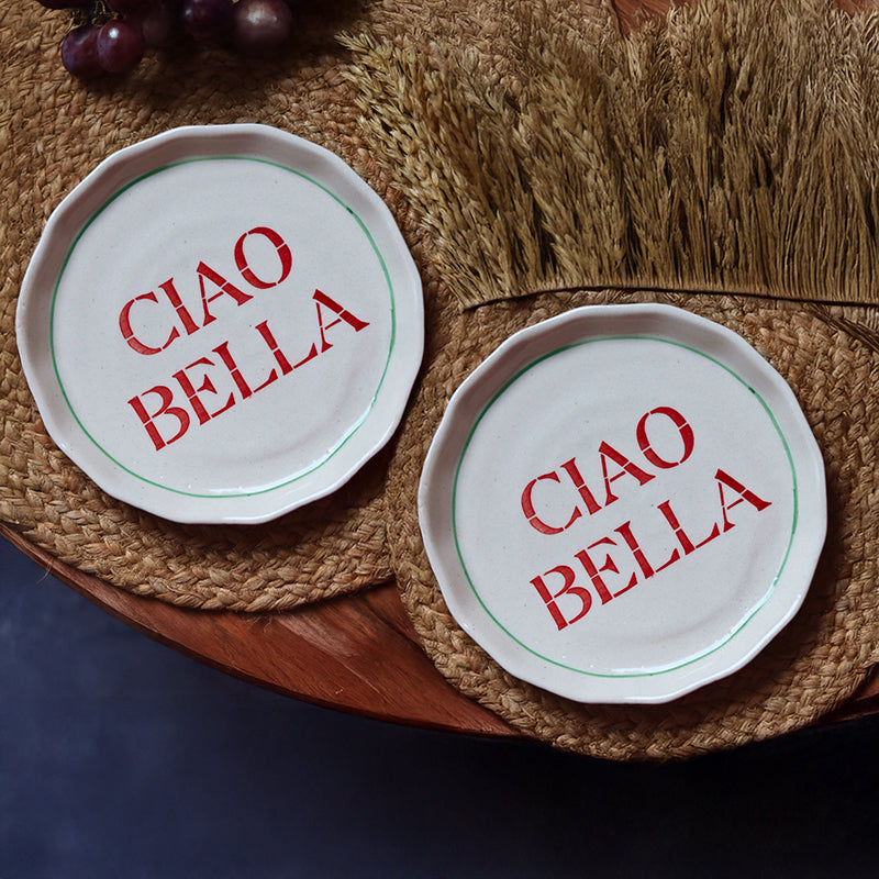 Ciao Bella Ceramic Quarter Plate - Set Of Two