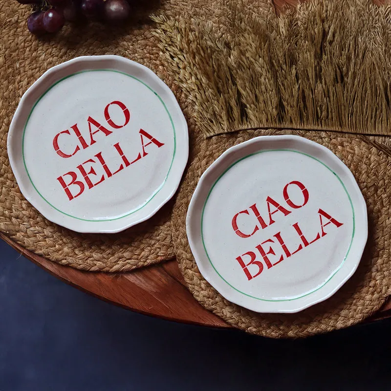 Ciao Bella Ceramic Quarter Plate - Set Of Two media 1