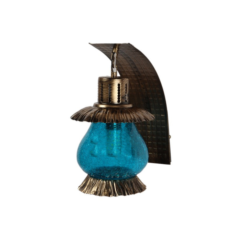 Crackle Blue Iron Wall Lamp media 6