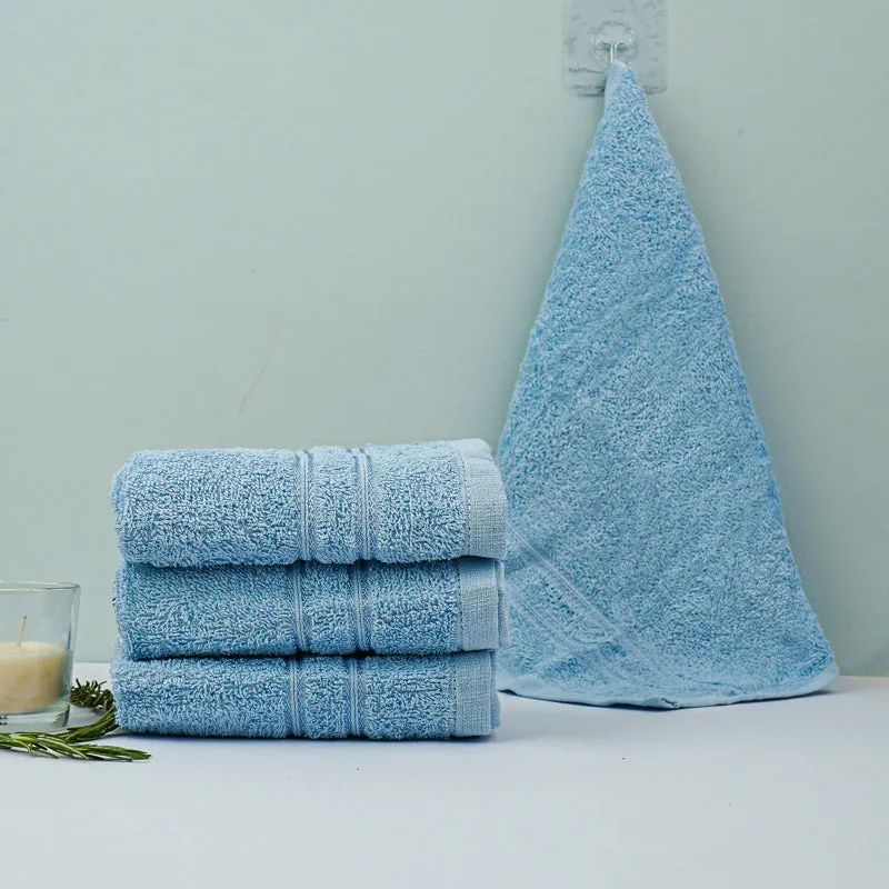 Micro Cotton LuxeDry Soothe Face Towel (Blue) - Set Of Four media 3