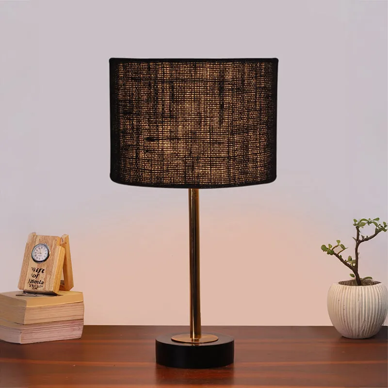 Sienna I Rodin Wooden Table Lamp - Black,Gold media 2