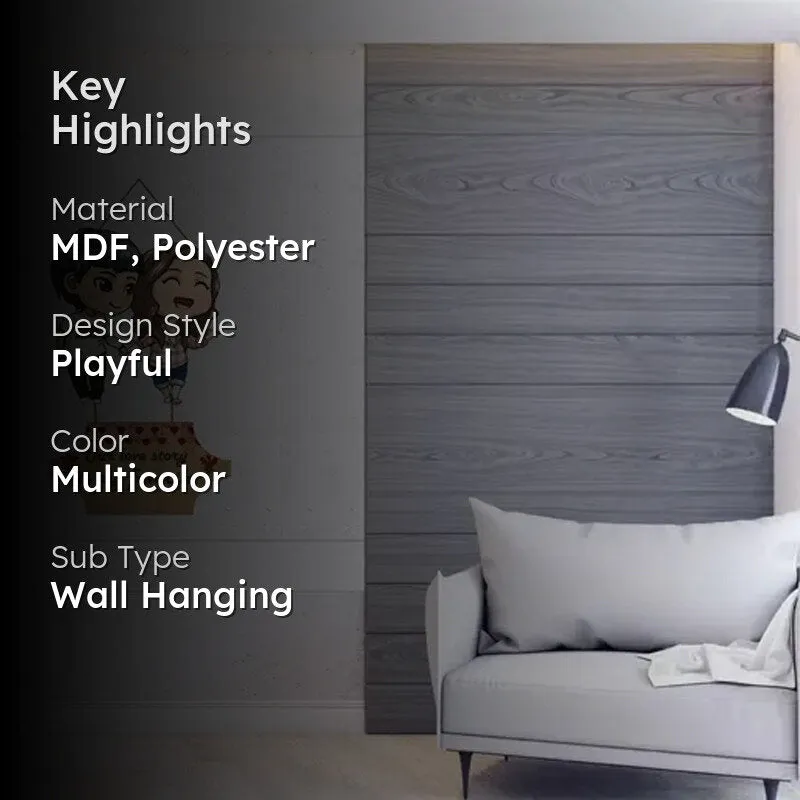 Fav Love Story Polyester & MDF Wall Hanging media 2