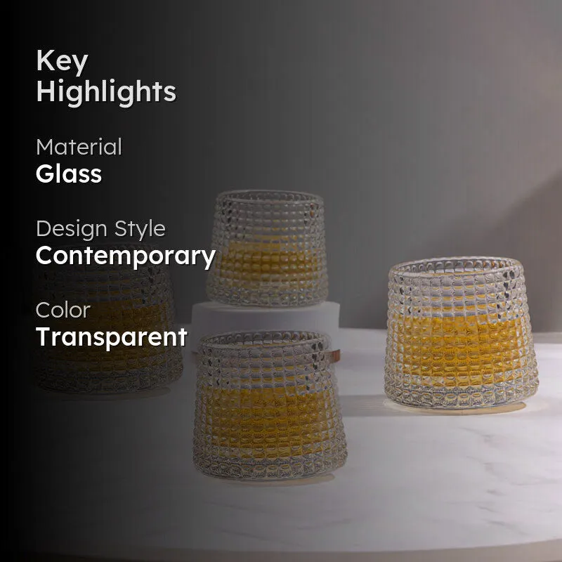 Ramoky Rolling Whisky Glass (300 mL Each) - Set Of Four media 2