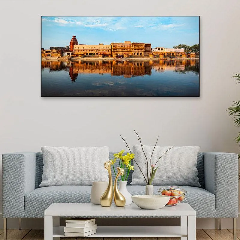Ayodhya Ram Mandir Wall Painting With Frame media 3