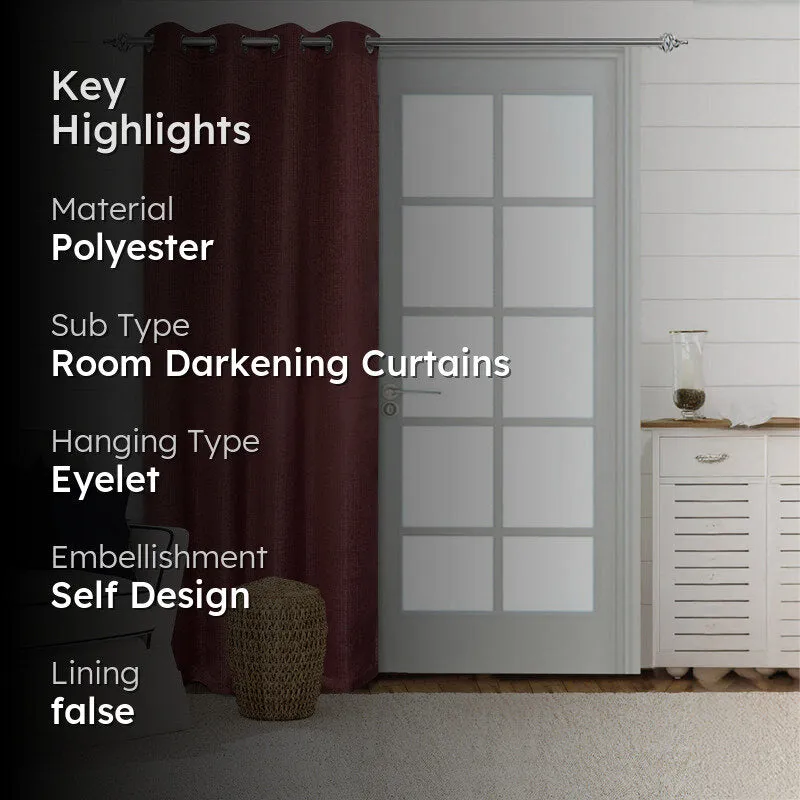 Saral Home Auriel Room Darkening Curtain - Mauve media 2