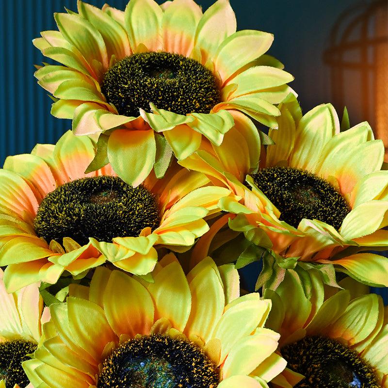 Faux Everlasting Sunflower Bunch (Yellow) - Set of Seven media 3