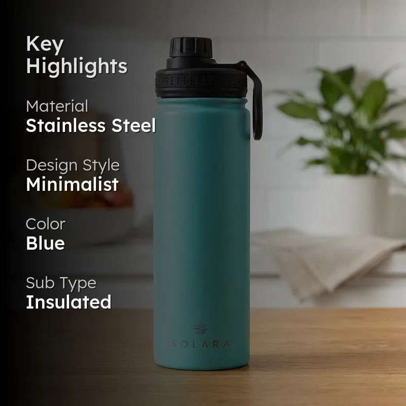 Solara Insulated Stainless Steel Bottle (650 mL) - Aqua Blue media 2