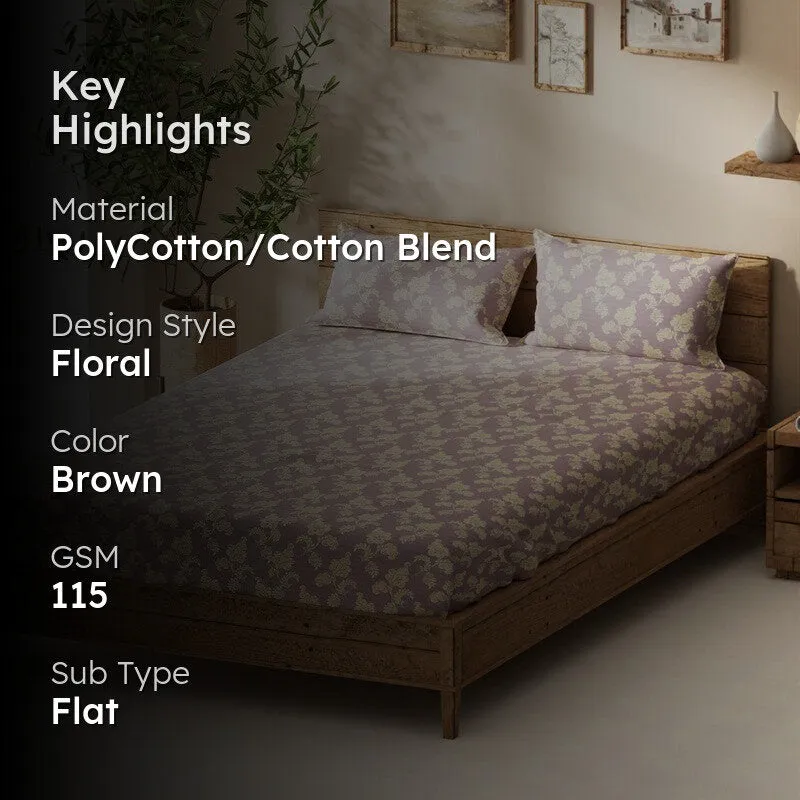 Lorven Bedsheet (Brown) - 115 GSM media 2