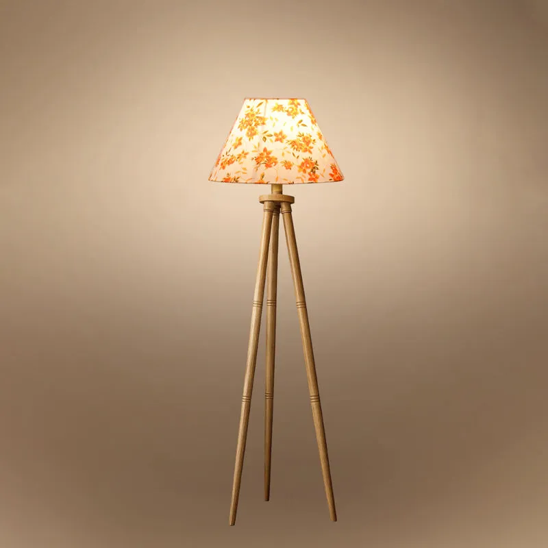 Fleura Cone Tripod Floor Lamp - Orange media 4