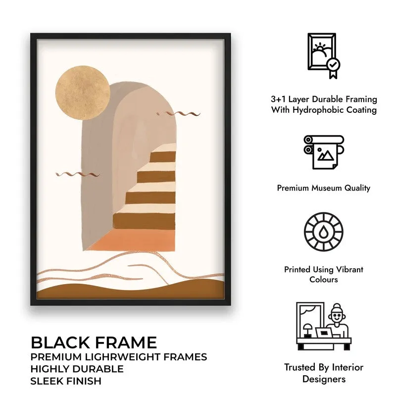 Steps to Serenity Canvas Wall Painting With Black Frame media 9