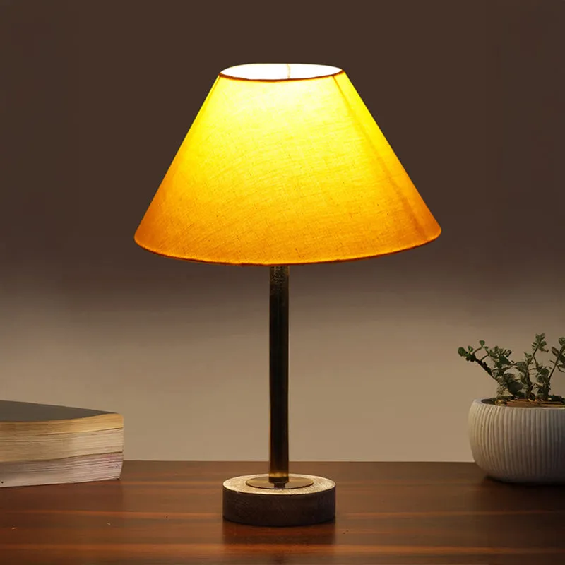 Cotin II Rodin Wooden Table Lamp - Yellow,Gold,White media 1