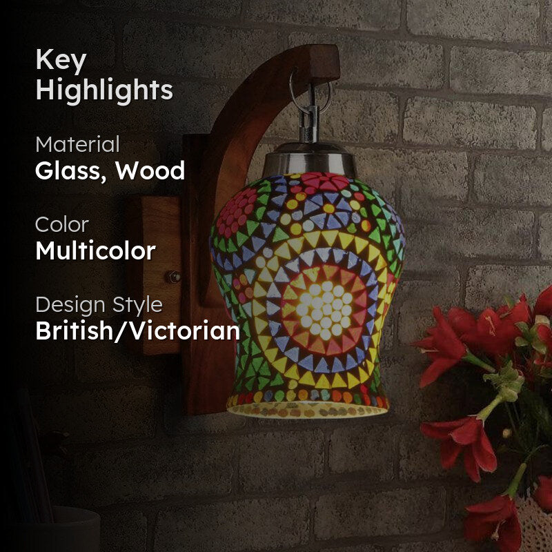 Elva Forma Mosaic Glass Wall Lamp media 2