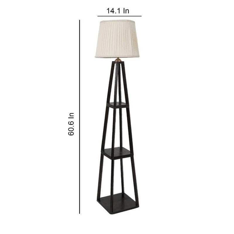 Seasa Wistera Floor Lamp With Shelf - White media 6