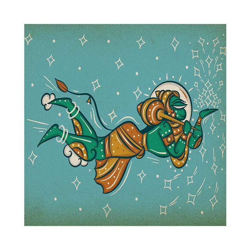 Hanuman's Flight Wall Painting media 4