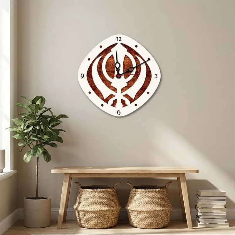 Khalsa MDF Wall Clock media 1