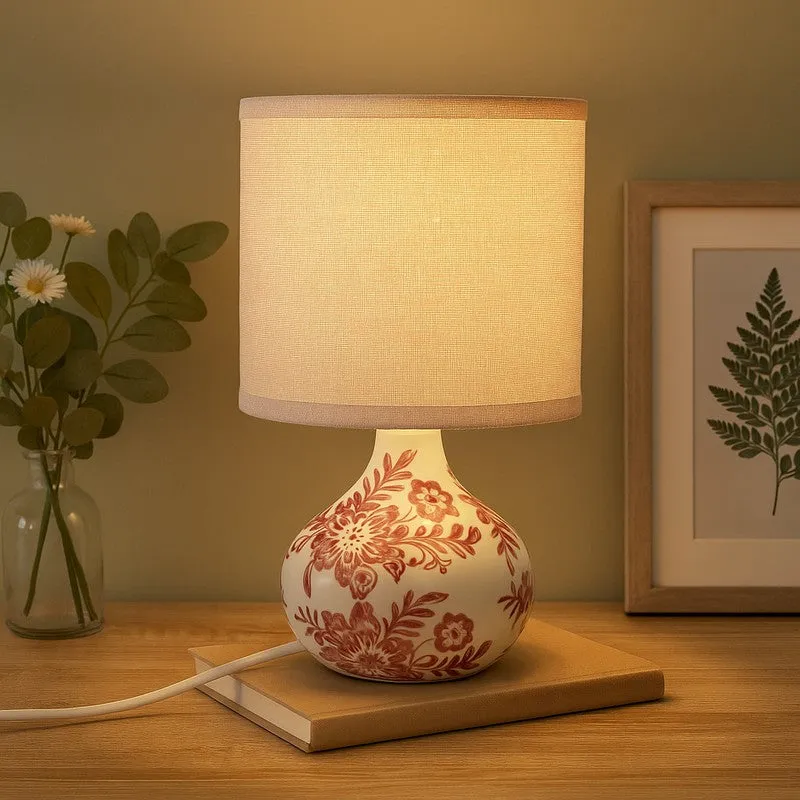Valenshire Floral Ceramic Table Lamp media 1