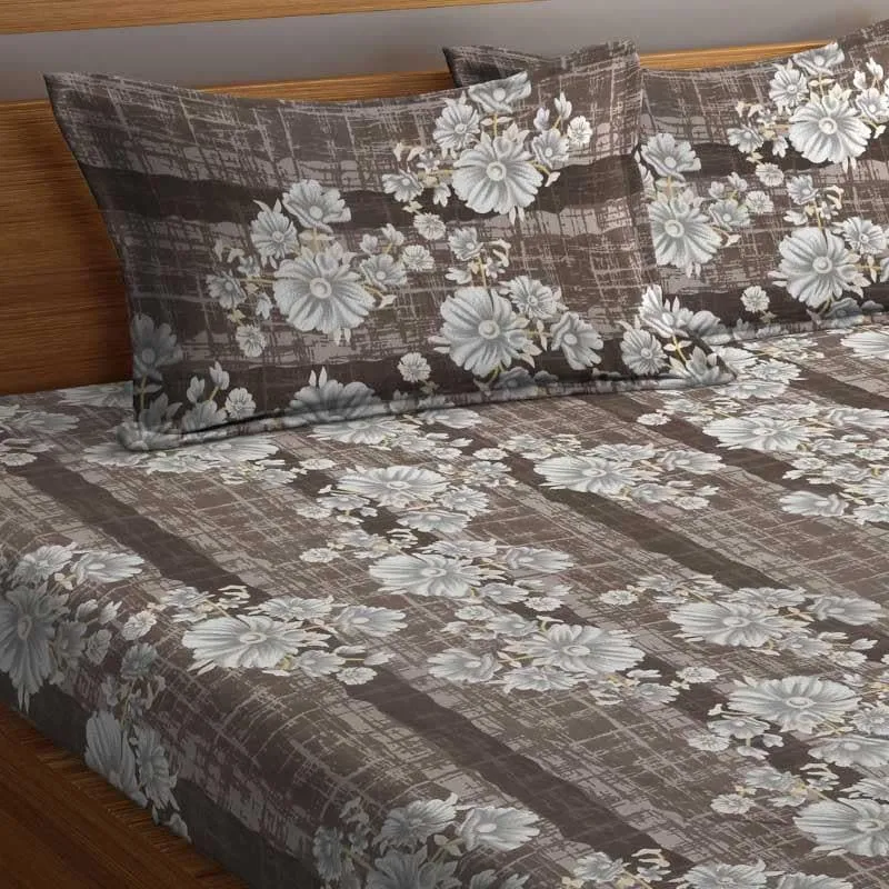 Moonbeam Magnolias Fitted Microfiber Bedsheet - 300 GSM media 4