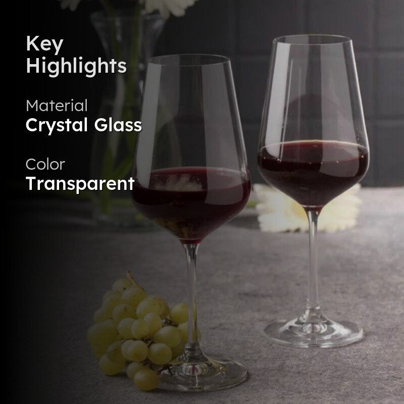 Stella Bohemia Crystal Red Wine Glasses (350 mL Each) - Set Of Six media 2