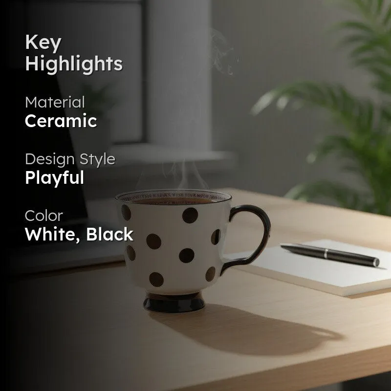 Urban Dots Brew Ceramic Coffee Mug - 450 mL media 2