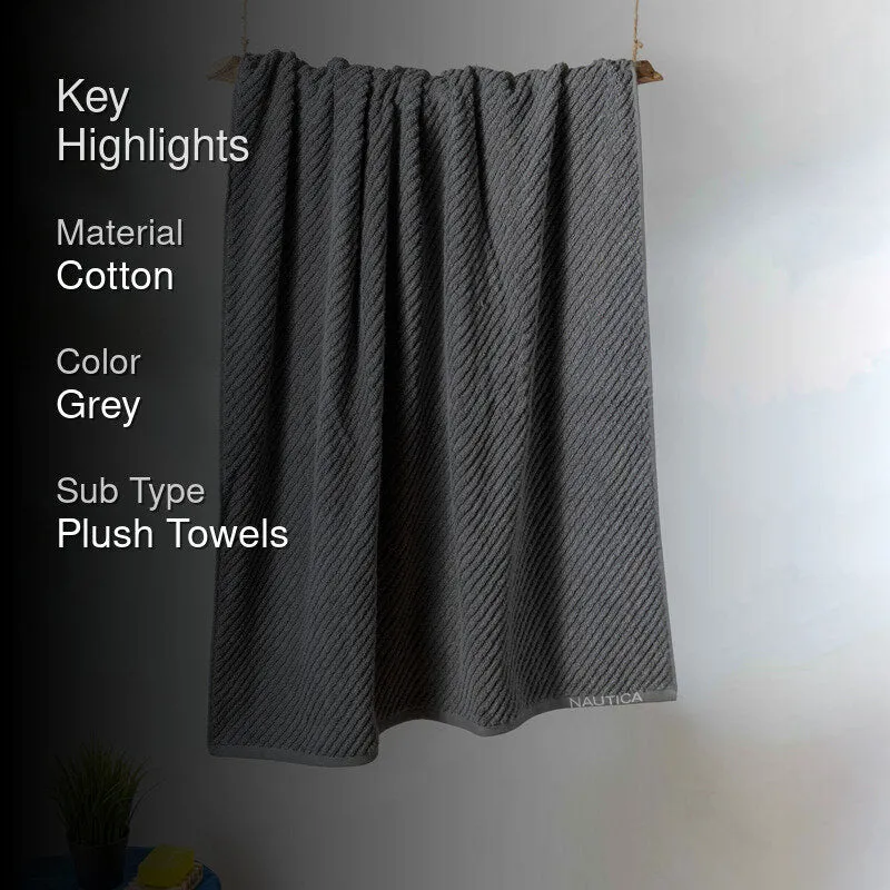 Nautica Riviera Bath Towel - Grey media 2