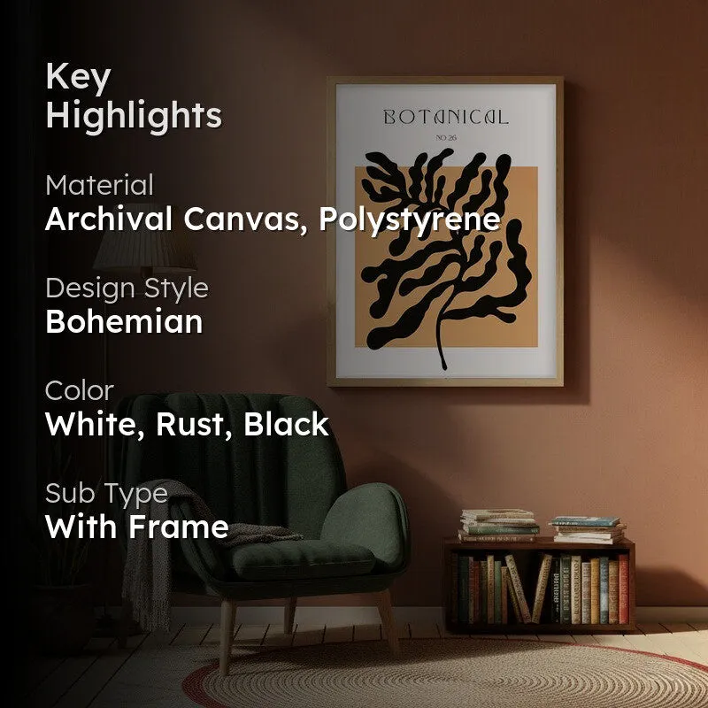 Living Rhythm Canvas Wall Painting With Brown Frame media 2