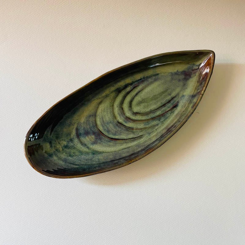 Olive Drip Ceramic Platter media 3