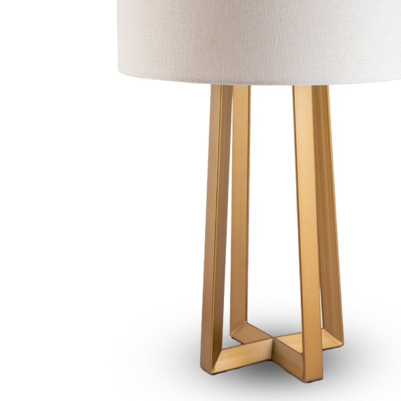 AarviDecor Ellington Classic Metal Table Lamp - White media 6