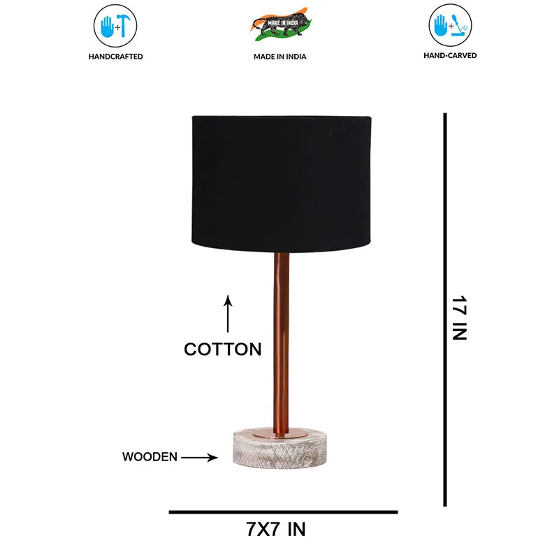 Cotin I Rodin Wooden Table Lamp - Black,Copper,White media 7