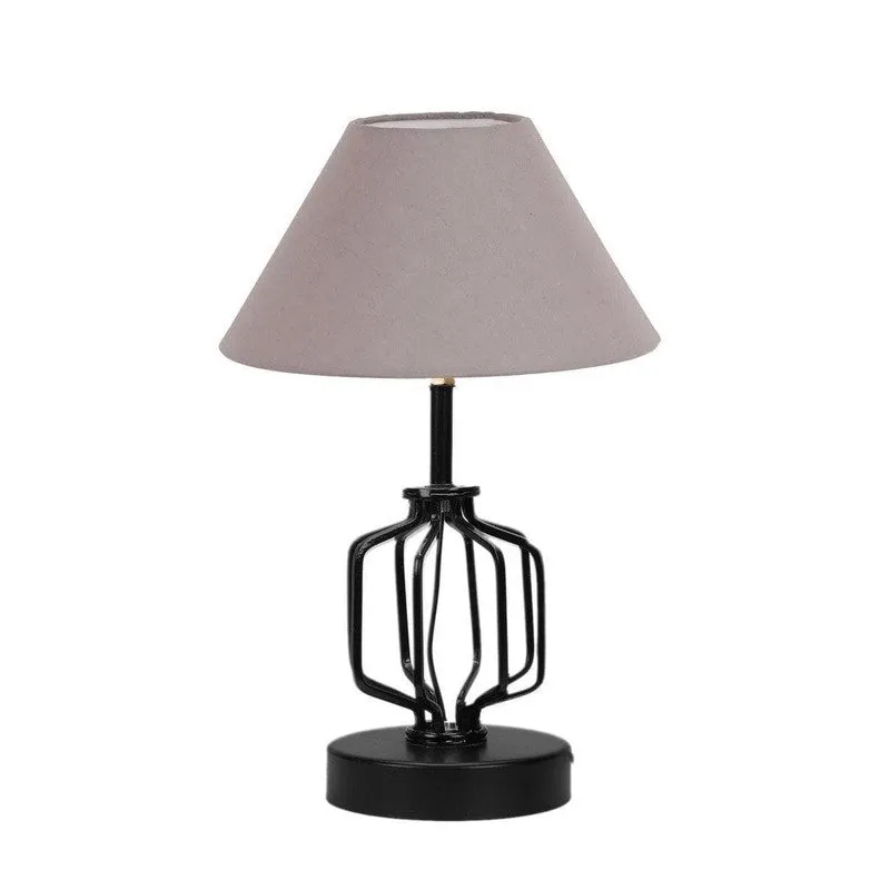 Cosmo Fabric Table Lamp - Grey,Black media 4