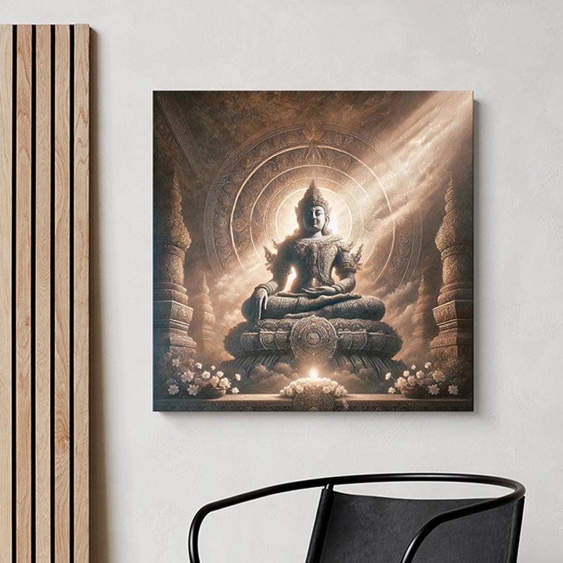 Temple Light Buddha Wall Painting