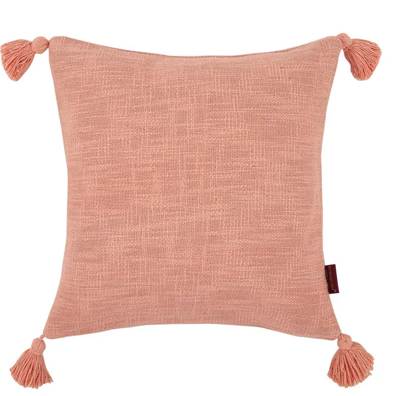 Claira Solid Cushion Cover (Peach) - Set Of Two media 9