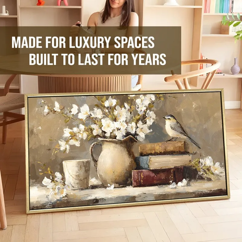 Nostalgic Touch Canvas Wall Painting With Frame media 5